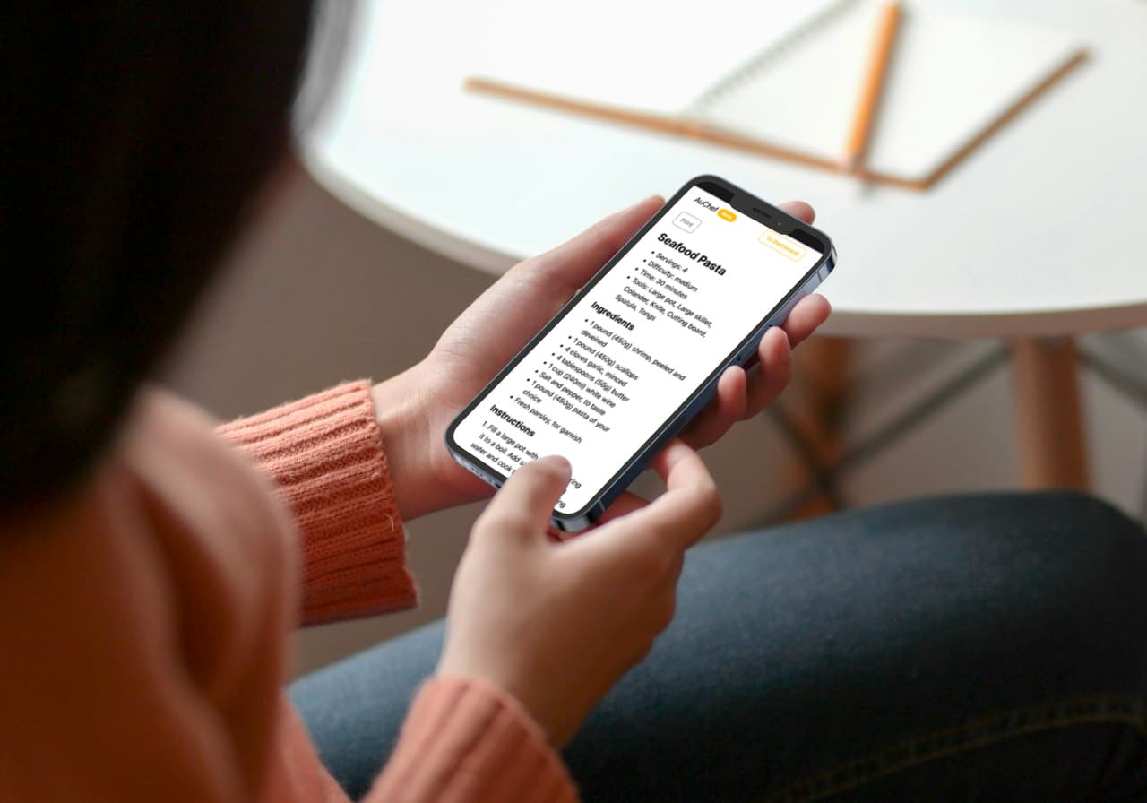 AuChef recipe sharing example